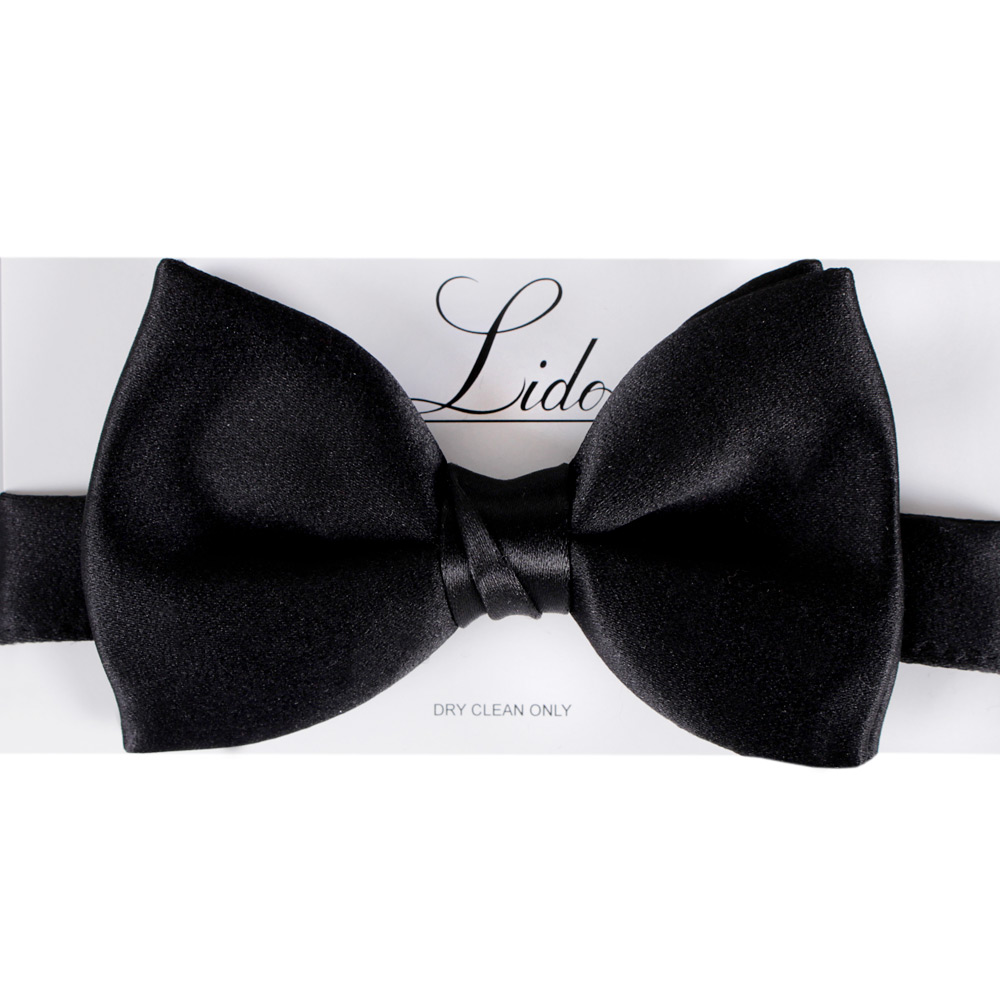 LIDO BLACK ADJUSTABLE BOW TIE