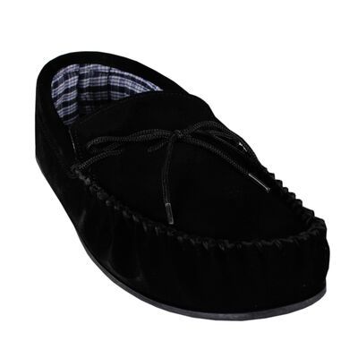 ZEDS BRUCE SUEDE MOCCASSIN SLIPPER-footwear-KINGSIZE BIG & TALL