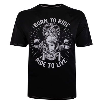 KAM MONKEY BORN TO RIDE T-SHIRT-new arrivals-KINGSIZE BIG & TALL