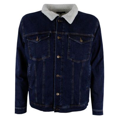 RITEMATE SHERPA DENIM JACKET-new arrivals-KINGSIZE BIG & TALL