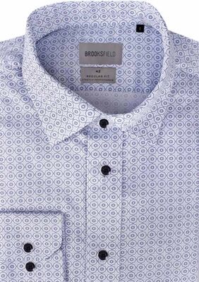 BROOKSFIELD CIRCLE FLOWER L/S SHIRT-tall range-KINGSIZE BIG & TALL