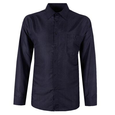 CIPOLLINI LINED-DOT L/S SHIRT -new arrivals-KINGSIZE BIG & TALL