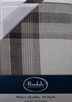 ROSDALE QUALITY 10 PK HANDKERCHIEFS-new arrivals-KINGSIZE BIG & TALL