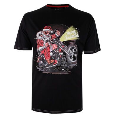 KAM SANTA BIKER XMAS T-SHIRT-new arrivals-KINGSIZE BIG & TALL