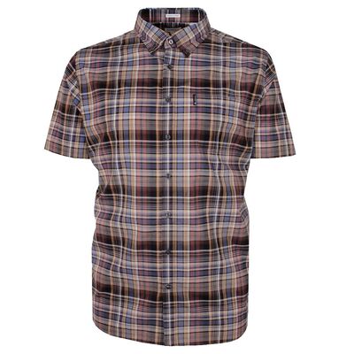 BEN SHERMAN GRADIENT CHECK S/S SHIRT-new arrivals-KINGSIZE BIG & TALL