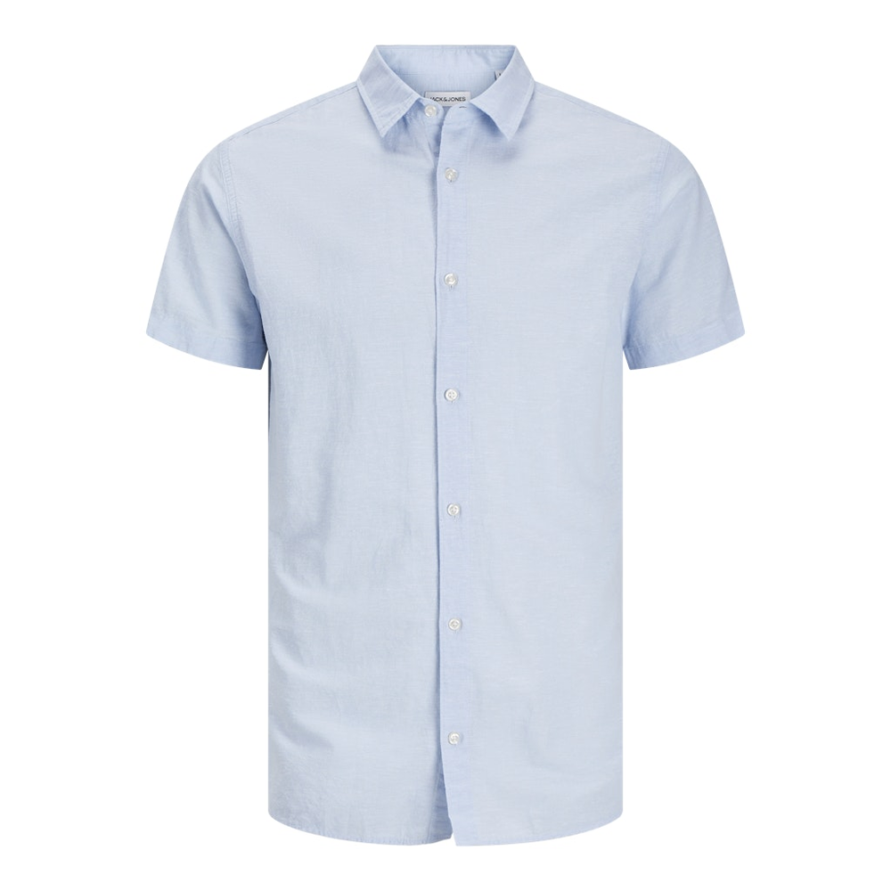 JACK & JONES PLAIN LINEN MIX S/S SHIRT