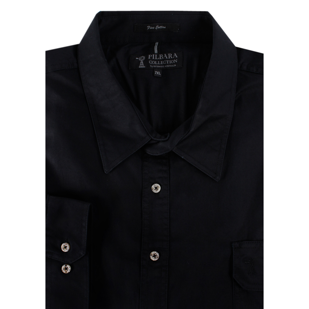 PILBARA CLOSED FRONT L/S SHIRT