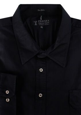 PILBARA CLOSED FRONT L/S SHIRT-new arrivals-KINGSIZE BIG & TALL