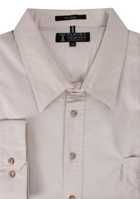 PILBARA CLOSED FRONT L/S SHIRT-new arrivals-KINGSIZE BIG & TALL