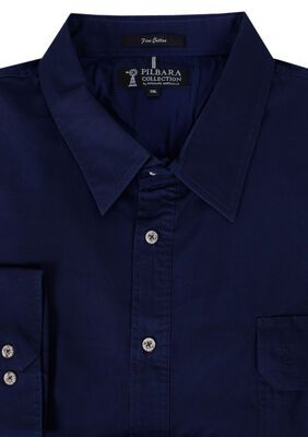 PILBARA CLOSED FRONT L/S SHIRT-new arrivals-KINGSIZE BIG & TALL