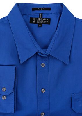 PILBARA CLOSED FRONT L/S SHIRT-new arrivals-KINGSIZE BIG & TALL