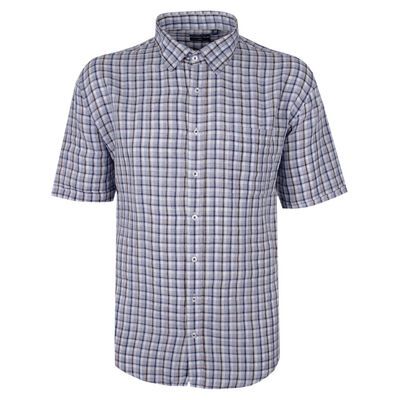 BACKBAY CHECK 219 LINEN S/S SHIRT-new arrivals-KINGSIZE BIG & TALL
