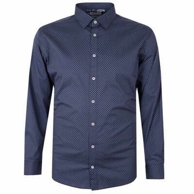 BROOKSFIELD 81 GEO L/S BUSINESS SHIRT-new arrivals-KINGSIZE BIG & TALL