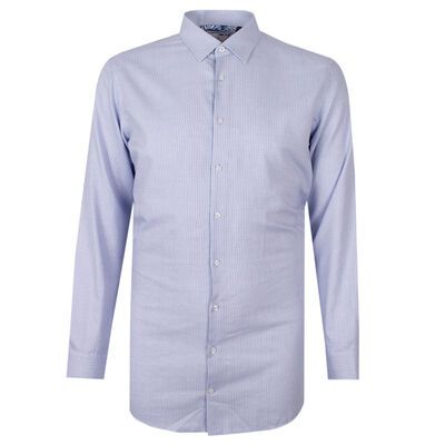 BROOKSFIELD 71 MINI CHECK LS/S BUSINESS SHIRT-new arrivals-KINGSIZE BIG & TALL