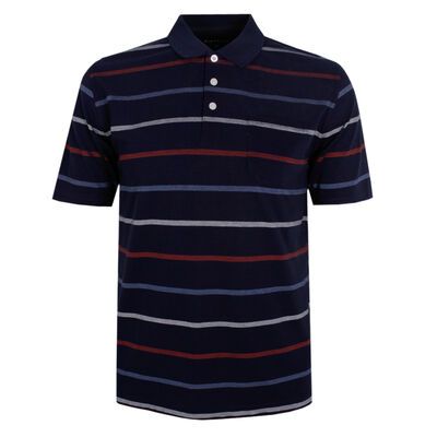BERTINI 411 STRIPE PIQUE POLO-new arrivals-KINGSIZE BIG & TALL