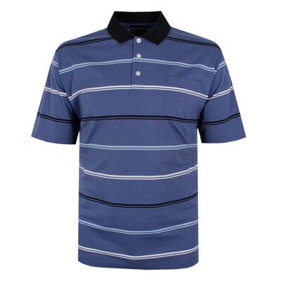 BERTINI 414 STRIPE JERSEY POLO-new arrivals-KINGSIZE BIG & TALL