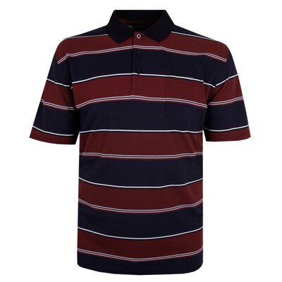 BERTINI 416 STRIPE PIQUE POLO-new arrivals-KINGSIZE BIG & TALL