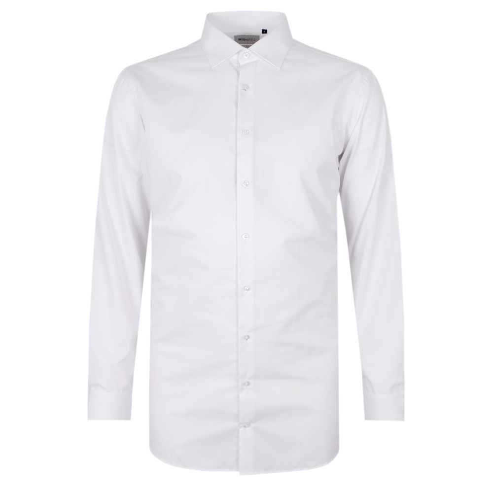 BROOKSFIELD TEX WHITE TALL L/S BUSINESS SHIRT