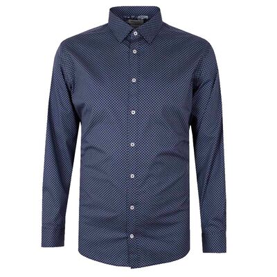 BROOKSFIELD 81 GEO TALL L/S BUSINESS SHIRT-new arrivals-KINGSIZE BIG & TALL