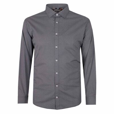 BROOKSFIELD EYE DOT L/S BUSINESS SHIRT-new arrivals-KINGSIZE BIG & TALL
