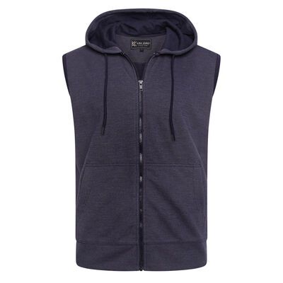 KAM INTERLOCK SLEEVELESS HOODY-new arrivals-KINGSIZE BIG & TALL