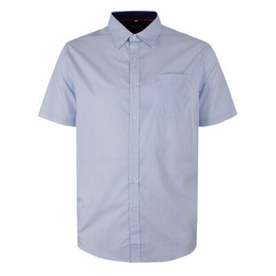 PERONE BLUE MICRO GEO S/S SHIRT -new arrivals-KINGSIZE BIG & TALL