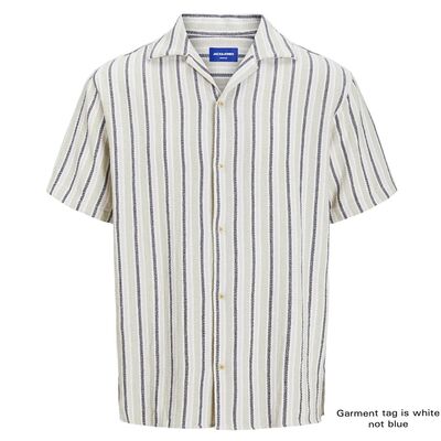 JACK & JONES STRIPE RESORT S/S SHIRT-new arrivals-KINGSIZE BIG & TALL
