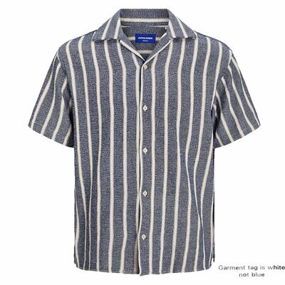 JACK & JONES STRIPE RESORT S/S SHIRT-new arrivals-KINGSIZE BIG & TALL