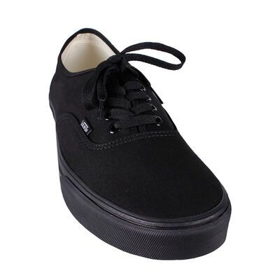 VAN AUTHENTIC FULL BLACK LACE UP SHOE-new arrivals-KINGSIZE BIG & TALL