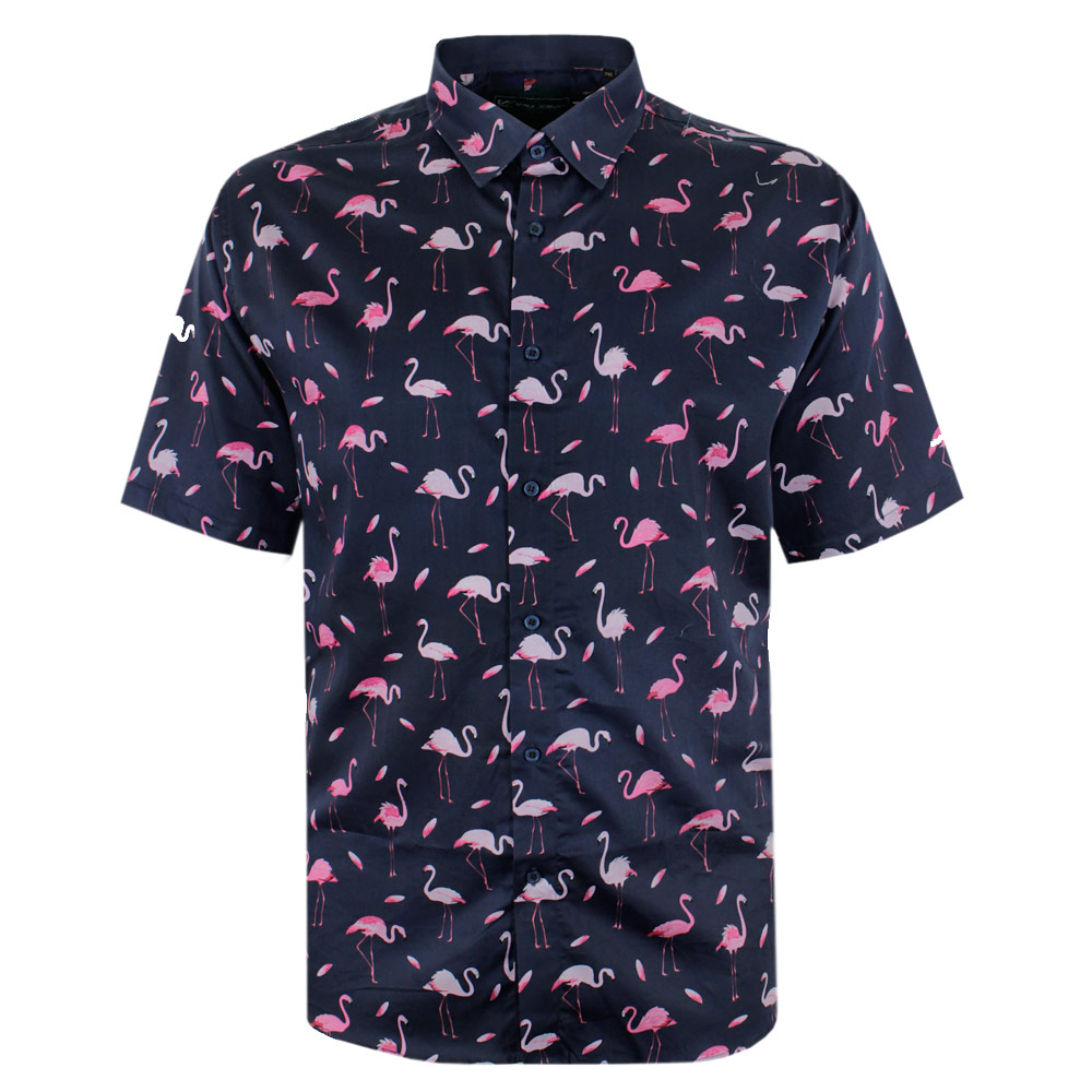 KAM PINK FLAMINGO S/S SHIRT