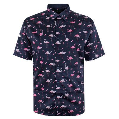 KAM PINK FLAMINGO S/S SHIRT-new arrivals-KINGSIZE BIG & TALL