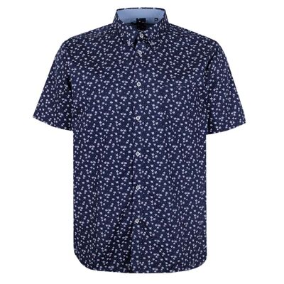 KAM WHITE FLOWER S/S SHIRT-new arrivals-KINGSIZE BIG & TALL