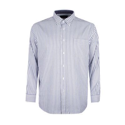 GAZMAN OXFORD STRIPE L/S SHIRT-new arrivals-KINGSIZE BIG & TALL