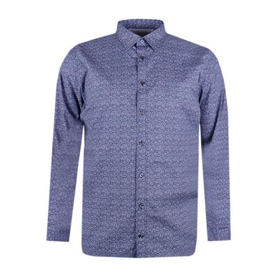 BROOKSFIELD 09 FLORAL L/S BUSINESS SHIRT-new arrivals-KINGSIZE BIG & TALL