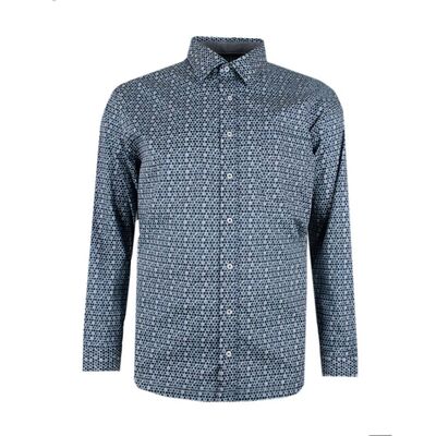 BACKBAY 218 CIRCLE PRINT L/S SHIRT-new arrivals-KINGSIZE BIG & TALL