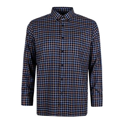 GAZMAN 079 MULTI CHECK L/S SHIRT-new arrivals-KINGSIZE BIG & TALL
