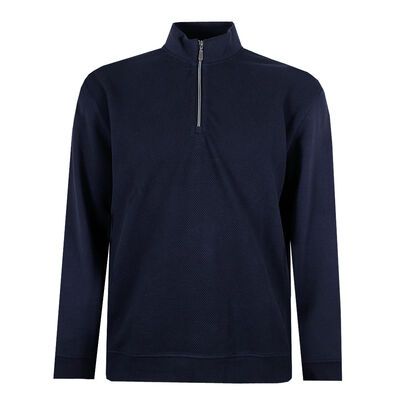 BACKBAY NAVY TEX ¼ PULL OVER-new arrivals-KINGSIZE BIG & TALL