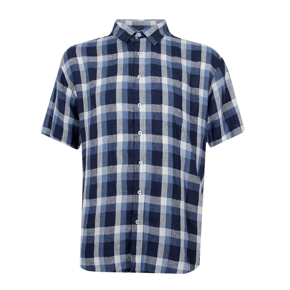 BACKBAY 221 CHECK LINEN S/S SHIRT