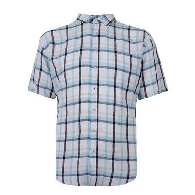 BACKBAY 223 CHECK LINEN S/S SHIRT-new arrivals-KINGSIZE BIG & TALL
