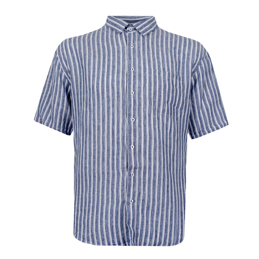 BACKBAY 224 STRIPE LINEN S/S SHIRT 