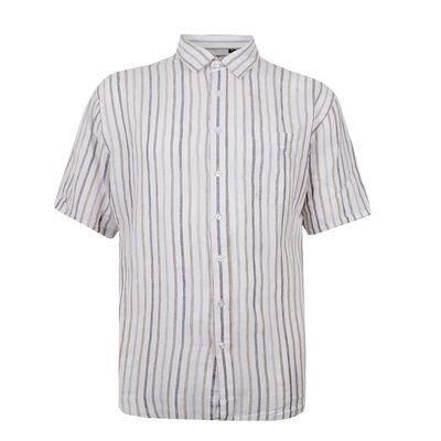 BACKBAY 228 STRIPE LINEN S/S SHIRT-new arrivals-KINGSIZE BIG & TALL