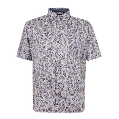 BACKBAY 219 LEAF PRINT S/S SHIRT-new arrivals-KINGSIZE BIG & TALL