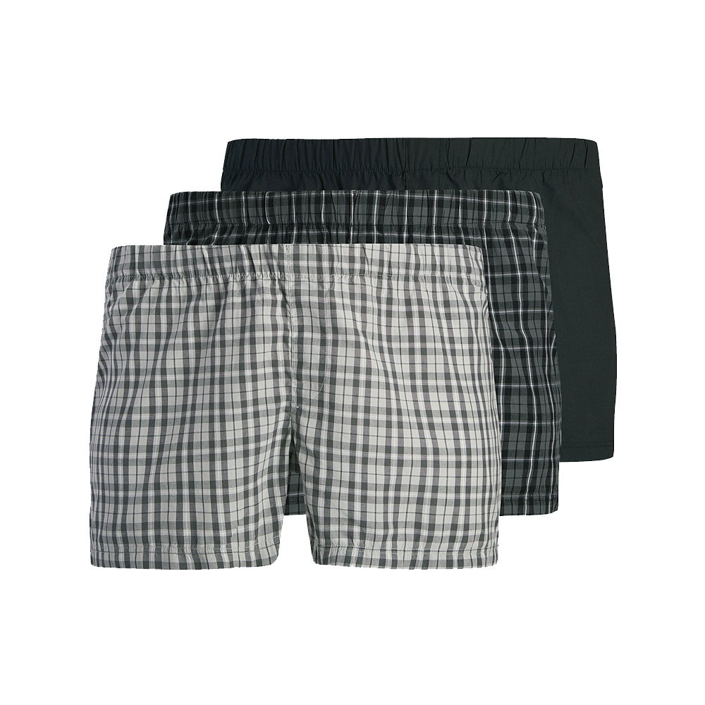 JACK & JONES 3PACK CHECK WOVEN BOXERS