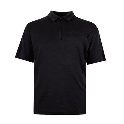 KAM RIBBED ZIP POLO-new arrivals-KINGSIZE BIG & TALL