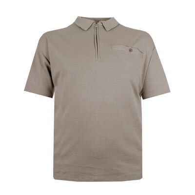 KAM RIBBED ZIP POLO-new arrivals-KINGSIZE BIG & TALL