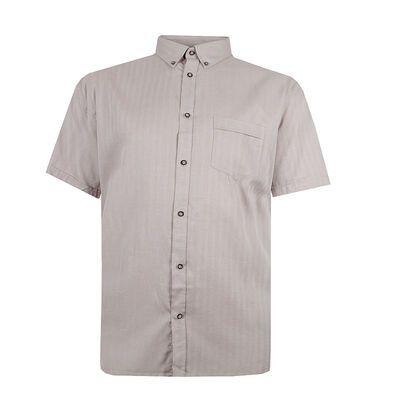 KAM 384 HERRINGBONE S/S SHIRT-new arrivals-KINGSIZE BIG & TALL