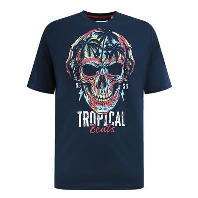 DUKE LINTON SKULL T-SHIRT-new arrivals-KINGSIZE BIG & TALL