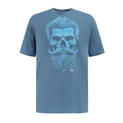 DUKE MILLER MOUSTACHE SKULL T-SHIRT-tshirts & tank tops-KINGSIZE BIG & TALL