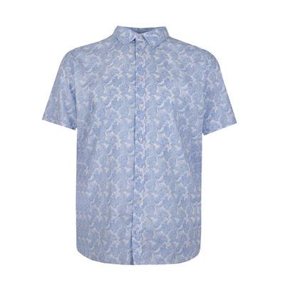 GAZMAN 199 LEAF PRINT S/S SHIRT-new arrivals-KINGSIZE BIG & TALL